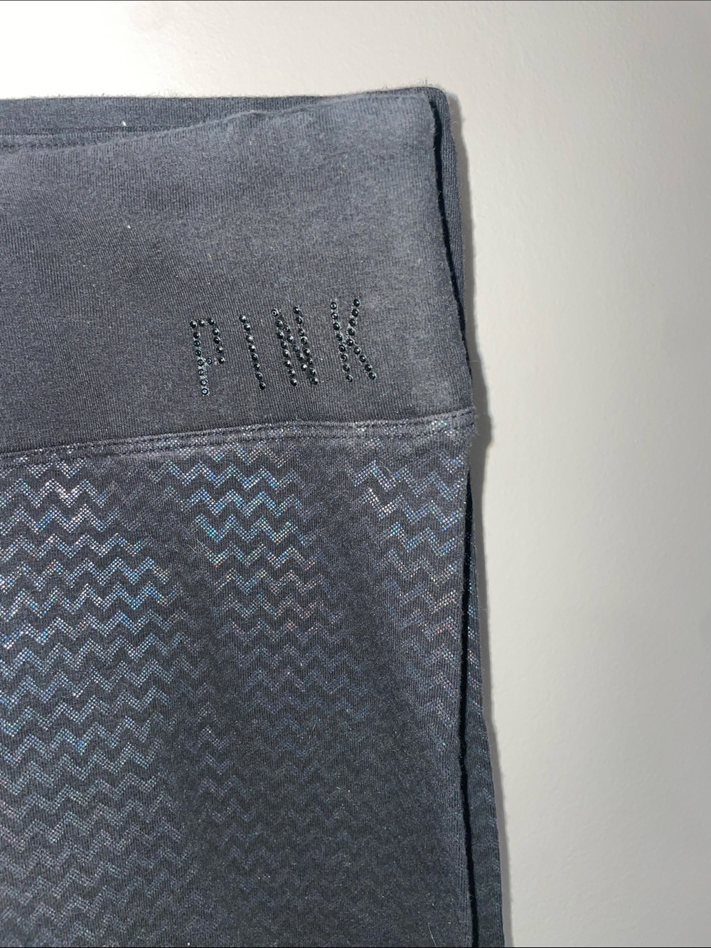 PINK Victoria's Secret Black Logo Tee